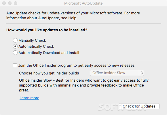 check for updates mac microsoft office